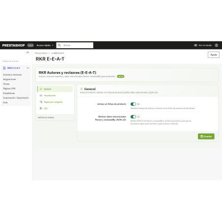 RKR Authors & Reviewers: autores y revisores expertos (E-E-A-T) para PrestaShop