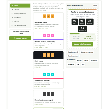 Offres à durée limitée RKR : véritables offres à compte à rebours pour votre boutique PrestaShop