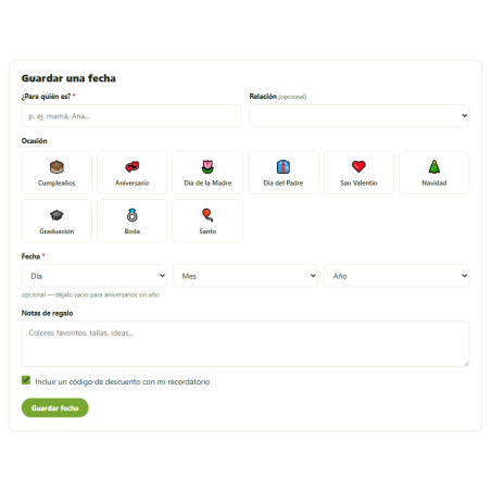 RKR Order Prep Calendar – Gift Reminders with Coupon