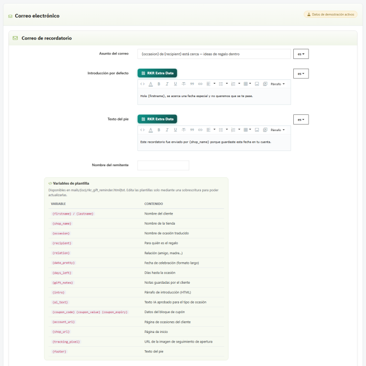 RKR-Bestellvorbereitungskalender: Geschenkerinnerungen RKR-Bestellvorbereitungskalender: Geschenkerinnerungen