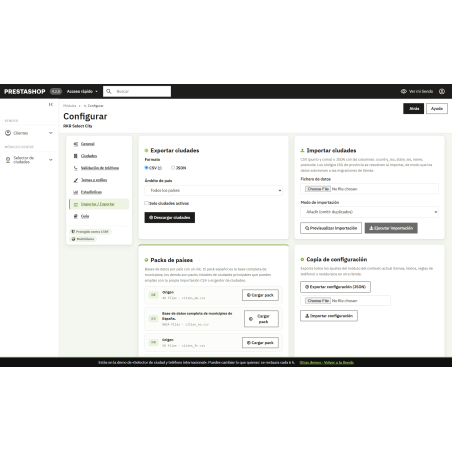 Selettore telefonico RKR per città e paesi: indirizzi puliti e numeri di telefono validi in PrestaShop