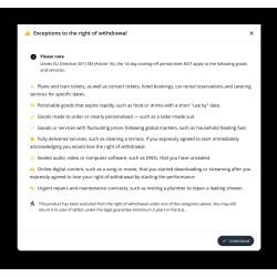 Withdrawals module - compliance with new EU regulations