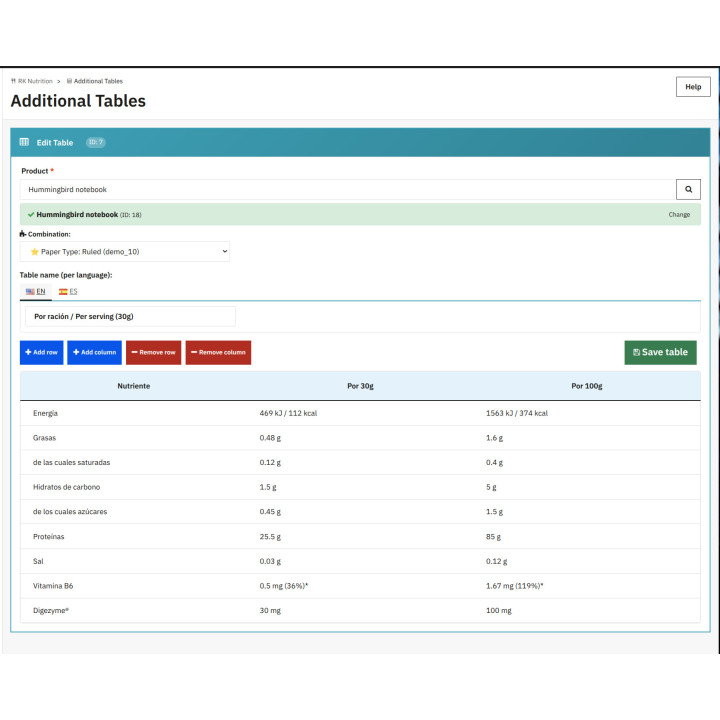 Nutrition Full Info: Nutritional Information and EU Allergens with AI