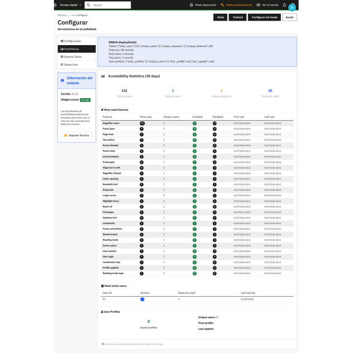 Accessibility module for PrestaShop: widget, color blindness and declaration