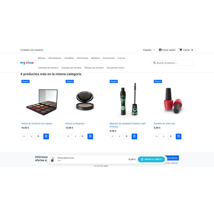 Barra flutuante de adicionar ao carrinho PrestaShop