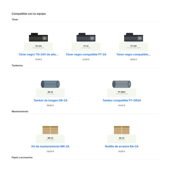 RKR Relational: relacionados por característica PrestaShop