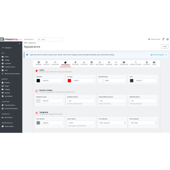 Mecanismo de busca profissional para PrestaShop, sem custos: velocidade e filtros.