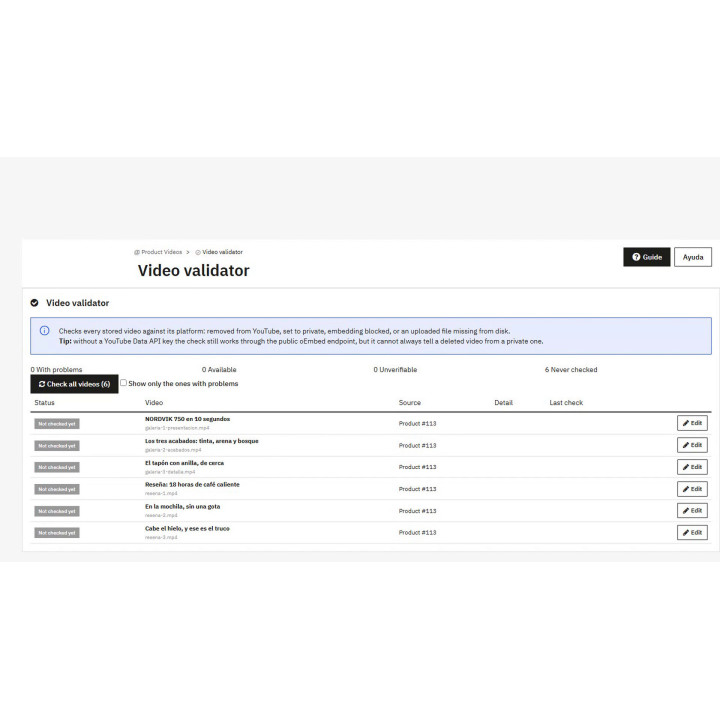 Vídeos de produtos fáceis — vídeos na página do produto e publicação automática no YouTube, TikTok e Instagram para PrestaShop.