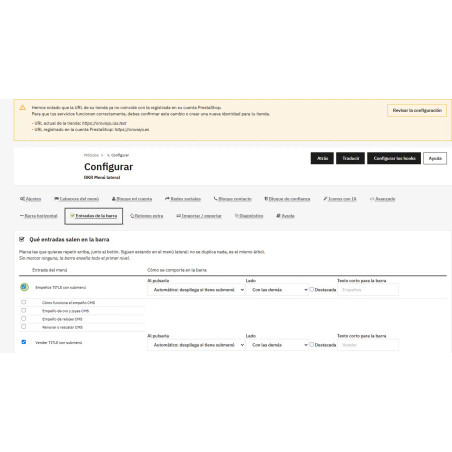Modulo menu ProBurger