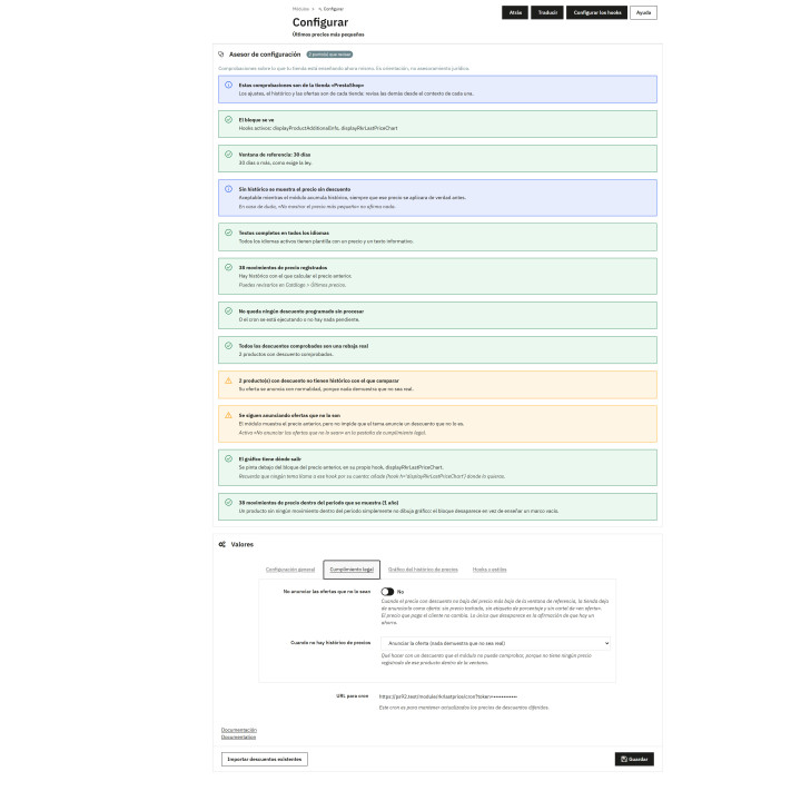 Previous price Omnibus for PrestaShop + price chart