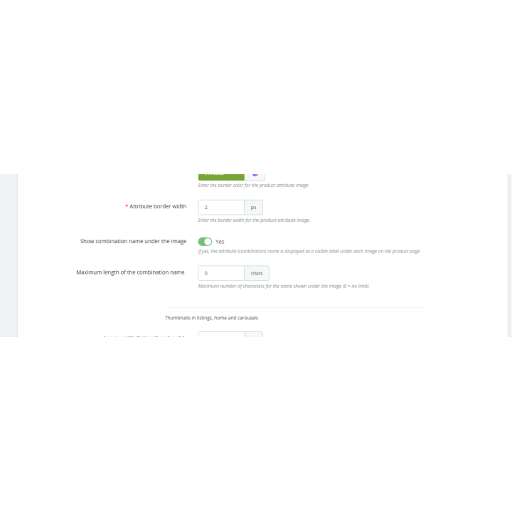 Images par déclinaison : taille ou format PrestaShop