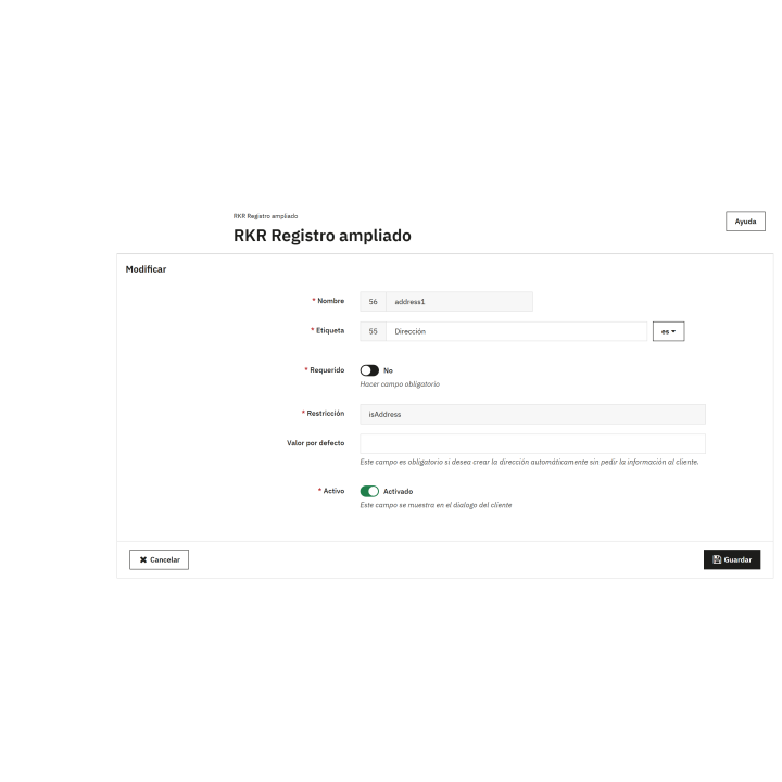 Address fields in PrestaShop registration | Rekire