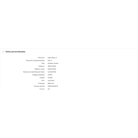 Módulo de registro ampliado. Campos de dirección durante el registro de cliente