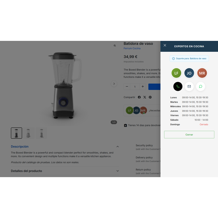 Bloco de Especialistas: Suporte e Equipe E-E-A-T no PrestaShop