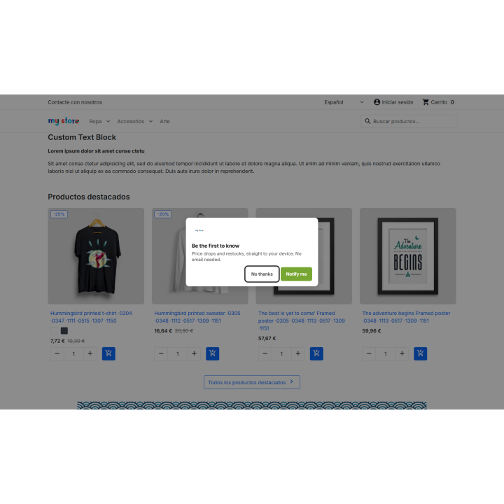 Notifications push web et PWA pour PrestaShop | RKR Push