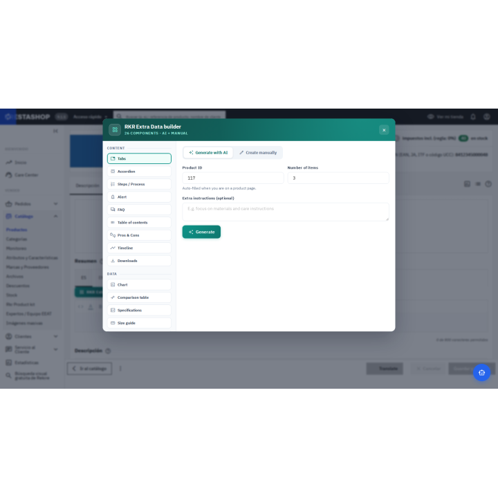 Módulo componentes extra para tu contenido