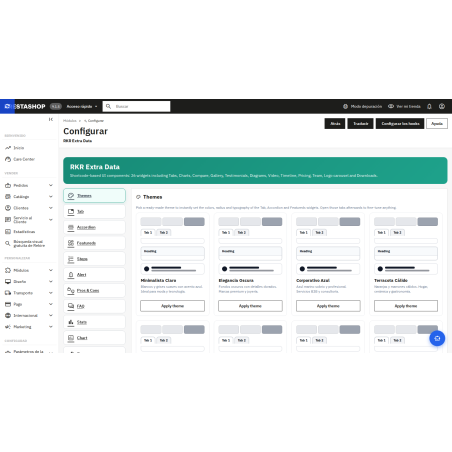 Módulo componentes extra para tu contenido