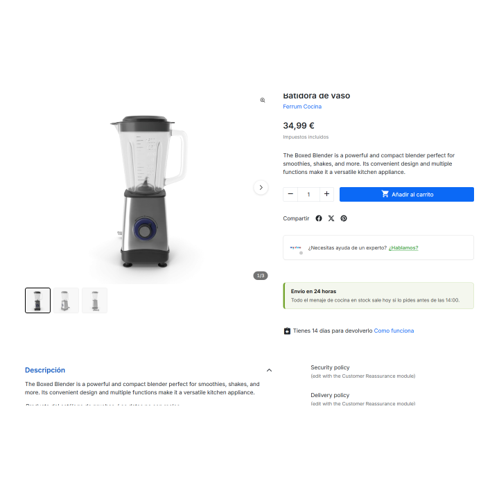 Blocchi HTML e JavaScript con regole per PrestaShop