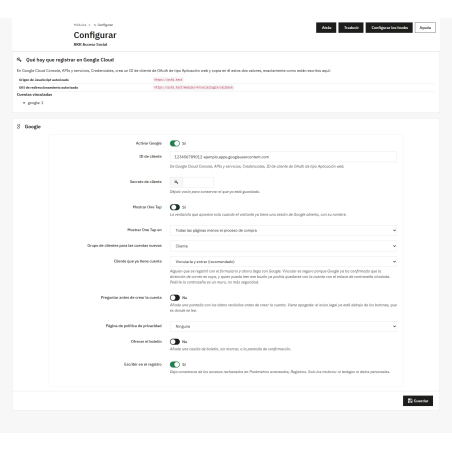 Módulo más que un social login
