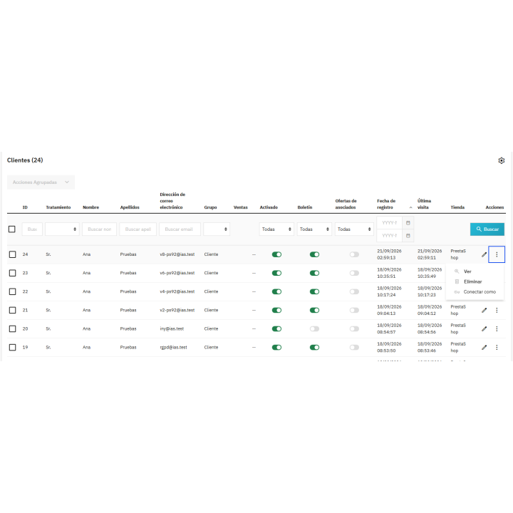 RKR Master Access: Log in to the customer's account in PrestaShop