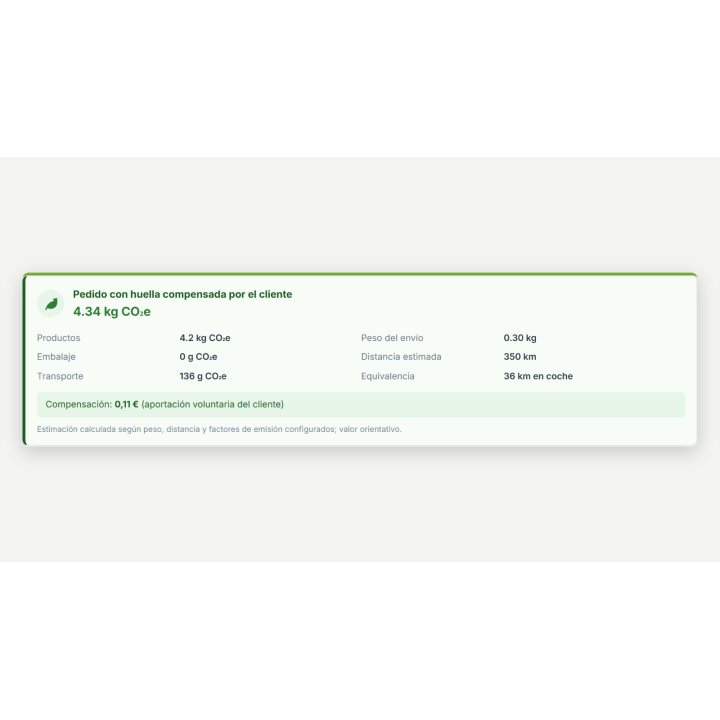 RKR Carbon Footprint — CO₂e and Offsetting in PrestaShop