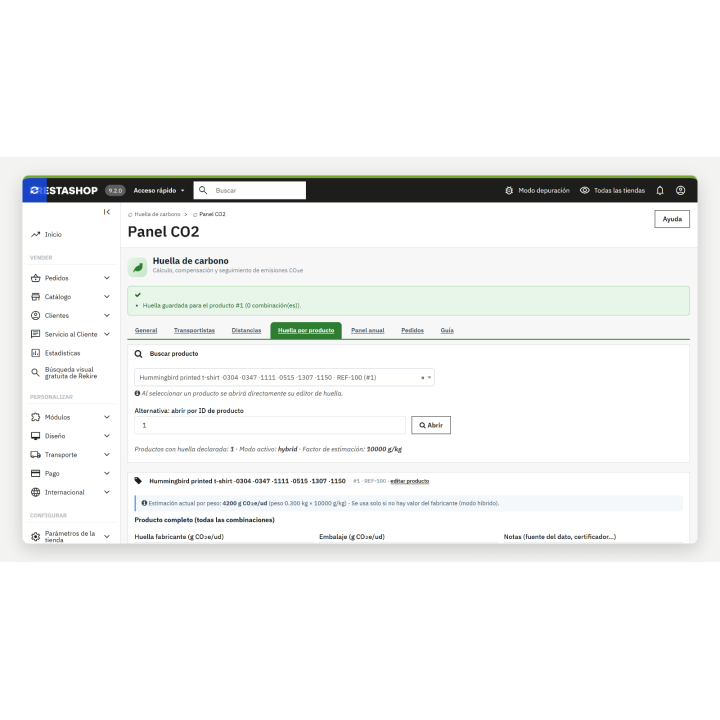 RKR Carbon Footprint — CO₂e and Offsetting in PrestaShop
