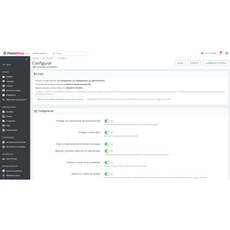 Module de protection des commandes - empêche les commandes en double et les factures ou paiements en double.