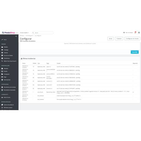 Module de protection des commandes - empêche les commandes en double et les factures ou paiements en double.