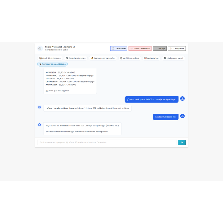 Rekire PrestaChat : assistant IA pour PrestaShop