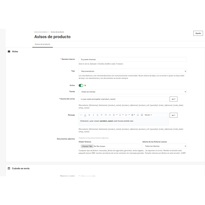 Notificações por e-mail pós-compra para PrestaShop: manuais e lembretes