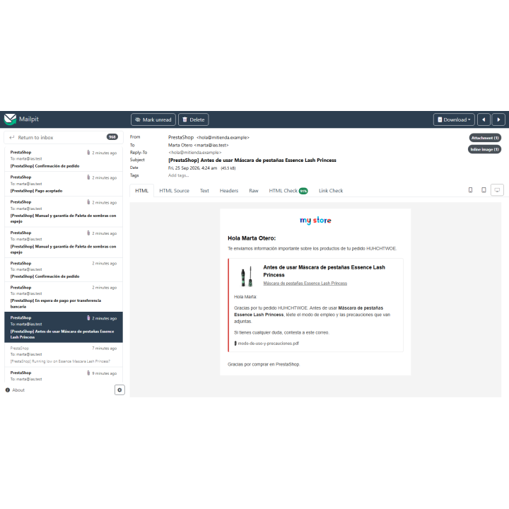 Notifiche email post-acquisto per PrestaShop: manuali e promemoria