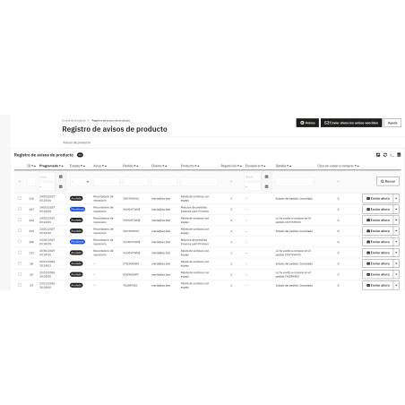 Módulo de lembretes e notificações por e-mail