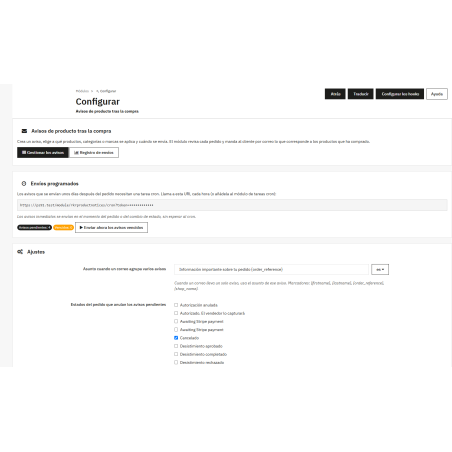 Módulo de lembretes e notificações por e-mail