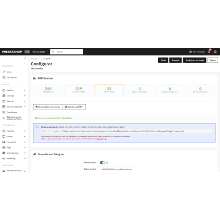 Module Sentinel - Alertes Telegram pour toutes les erreurs du site web