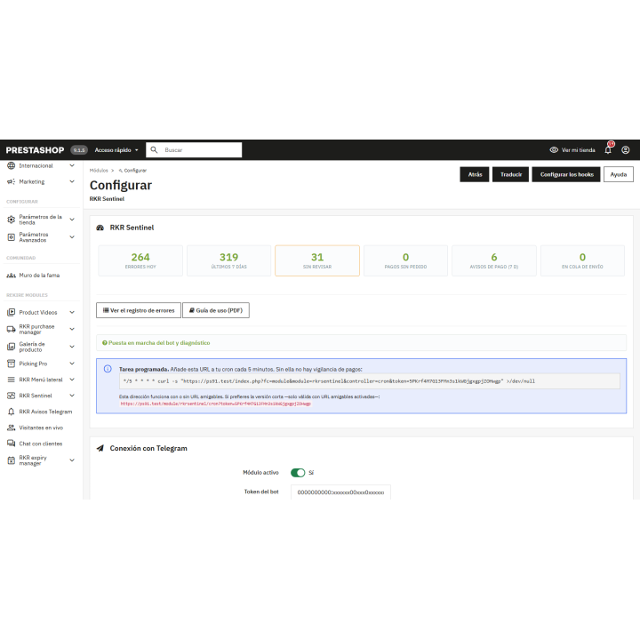 RKR Sentinel : Notifications d’erreurs et paiements via Telegram