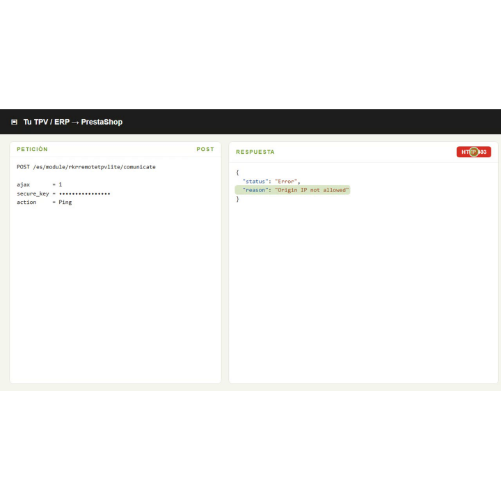 Conector POS e ERP para PrestaShop com API JSON | RKR