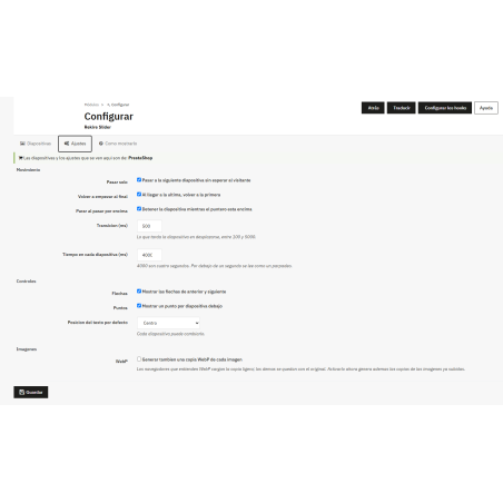 Módulo slider pro