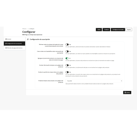 Stripe-Zahlungsmodul im Abonnement
