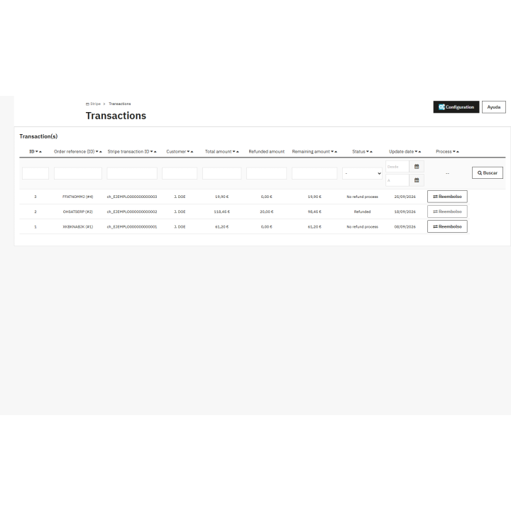 Module de paiement Stripe dans l'abonnement