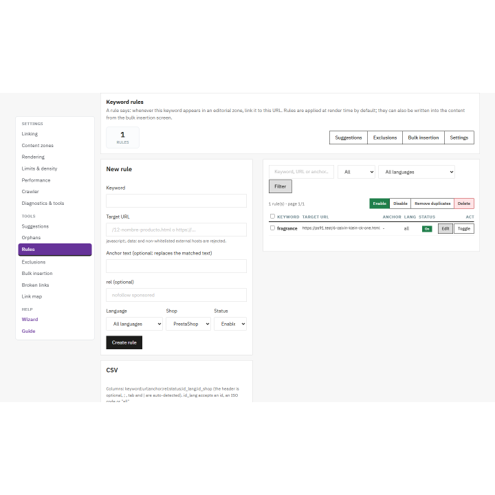 Easy SEO Internal Links: PrestaShop internal linking