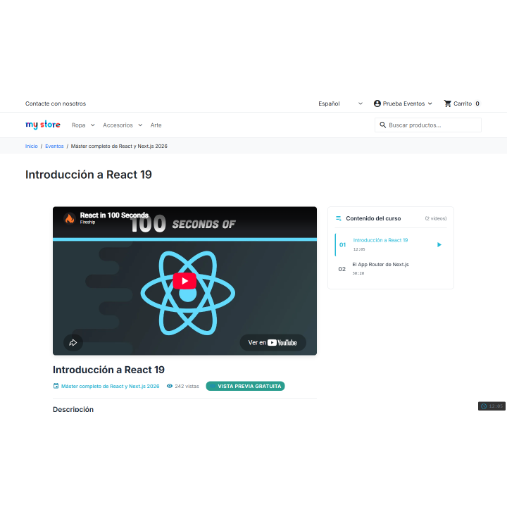 Suite RKR Events : cours et réservations dans PrestaShop