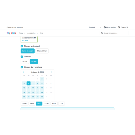Module événementiel - Cours, ateliers, billetterie, shopping en direct