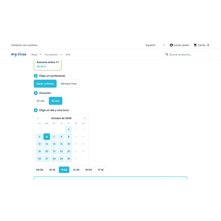 Suite RKR Events : cours et réservations dans PrestaShop