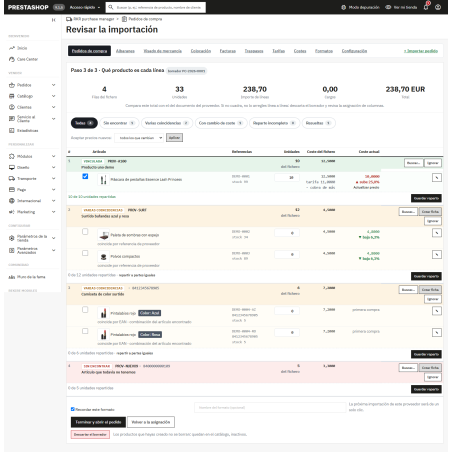 RKR Purchase Manager — Compras, tarifas de proveedor y coste real