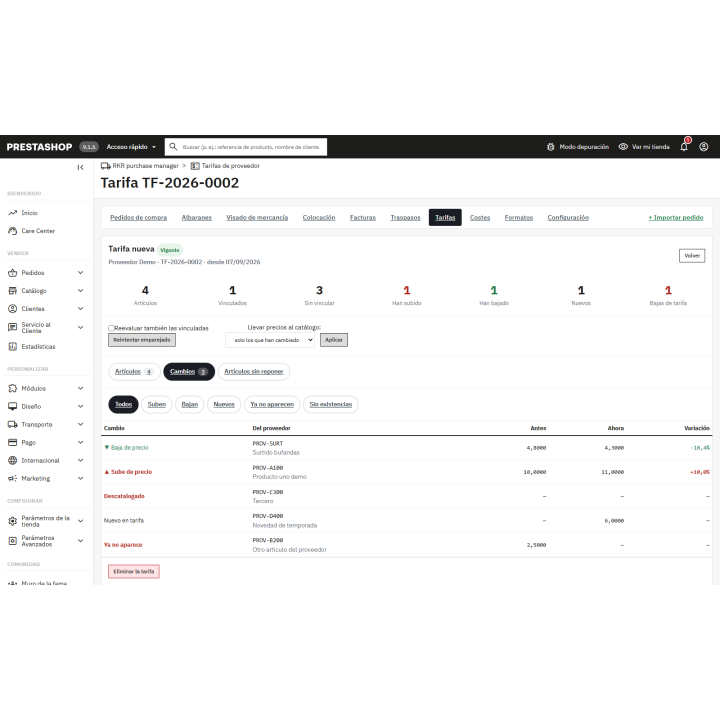Gerente de Compras da RKR — Compras, preços de fornecedores e custo real
