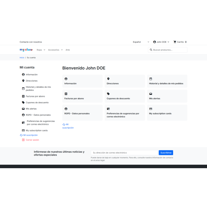 RKR Acceso maestro: entra en la cuenta del cliente en PrestaShop