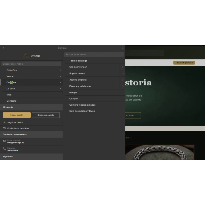 Menu laterale RKR: menu a tendina con struttura ad albero, caricamento differito e ottimizzazione per dispositivi mobili per Pre
