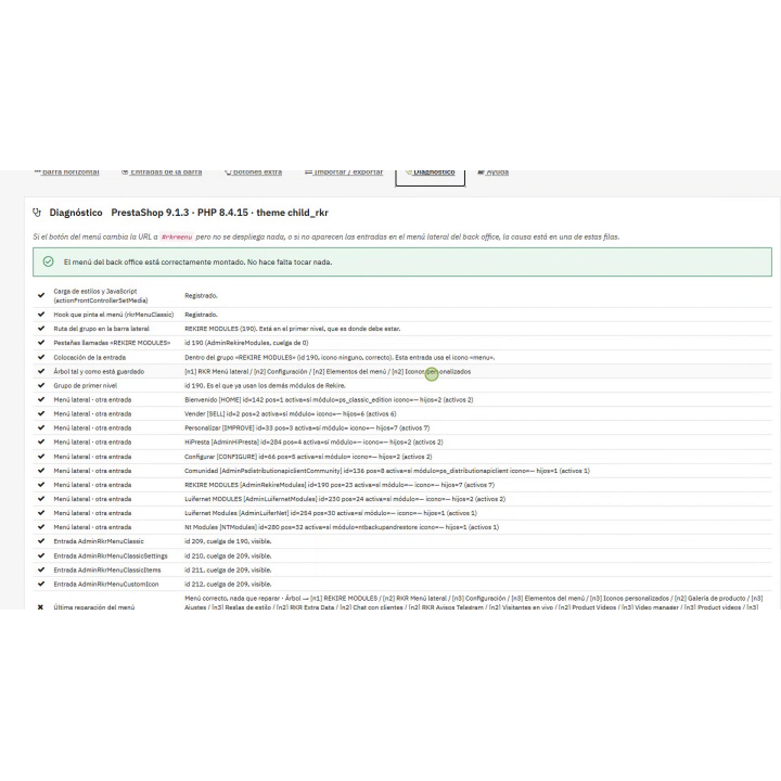 Menu lateral RKR — Menu suspenso com estrutura em árvore, carregamento lento e otimizado para dispositivos móveis para PrestaSho