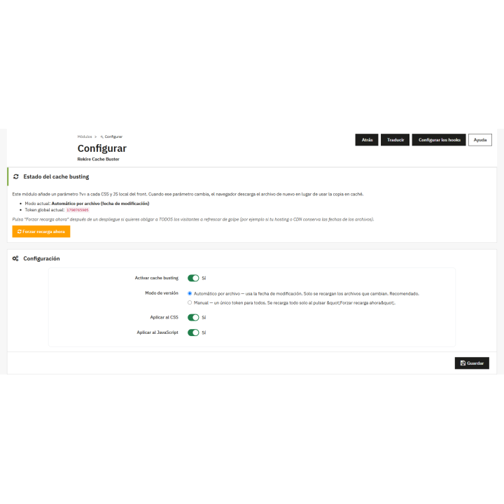Module Cache Buster - met à jour le cache du navigateur des utilisateurs