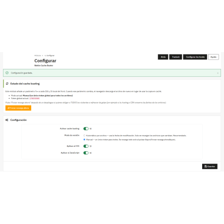 Módulo Cache Buster - actualiza la cache del navegador de los usuarios